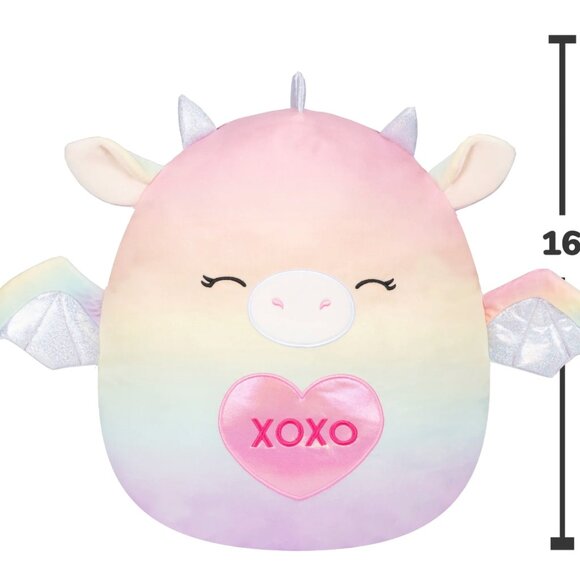 *Squishmallows* 2022 - 16" - Dragon "Duranza" Valentine's Special Edition - Picture 10 of 12
